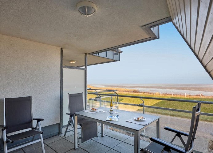 Düne 1, Ferienwohnung 12 inkl. Strandkorb und Meerblick