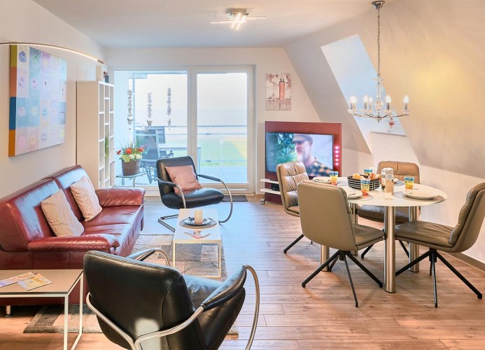 Düne 1, Ferienwohnung 12 inkl. Strandkorb und Meerblick